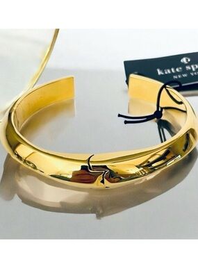 NWT Gorgeous Kate Spade New York  Raise the Bar Cuff Gold Polished Bracelet